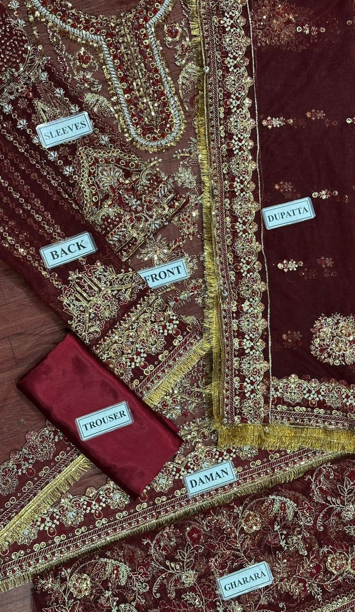Erum Khan Net Bridal Suit-Aarasta