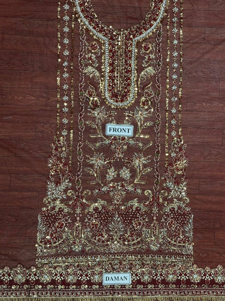 Erum Khan Net Bridal Suit-Aarasta