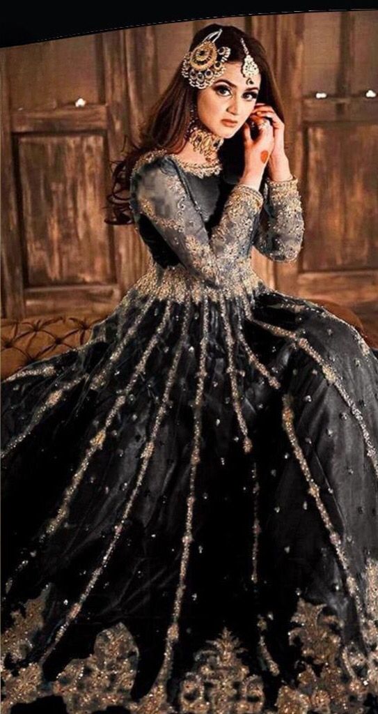 Hira Mani Net Frock-Black-Net-Maxi-Aarasta