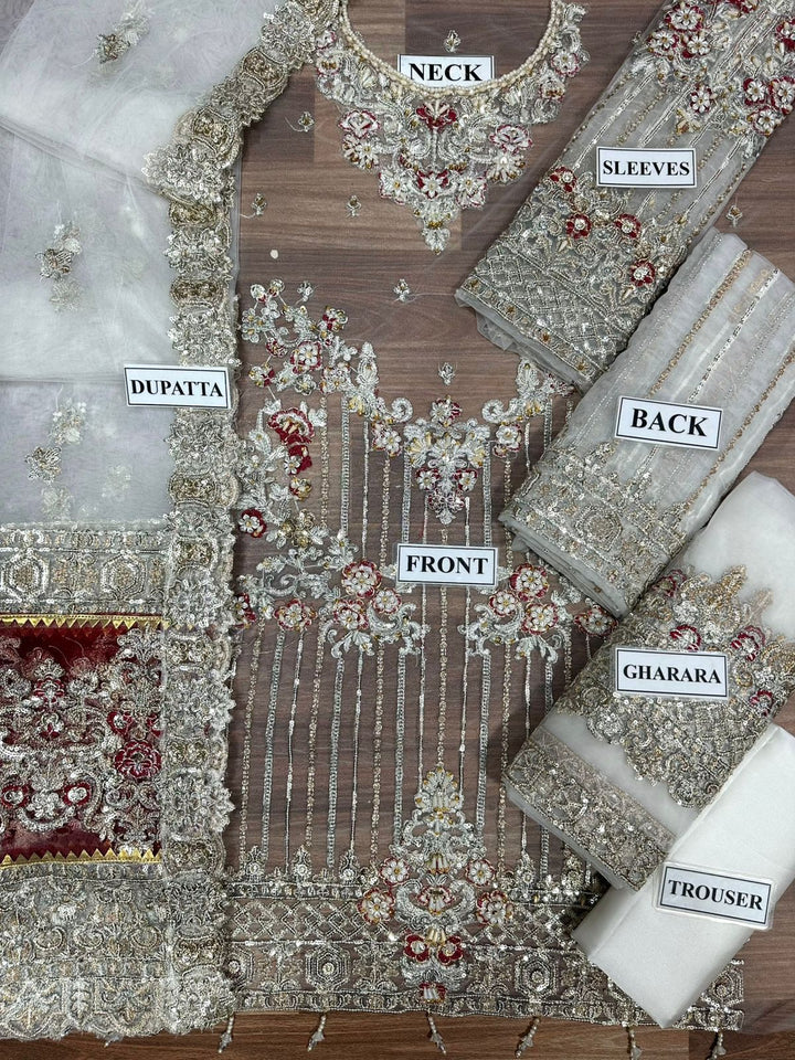 Imrozia Net Bridal Suit-Aarasta