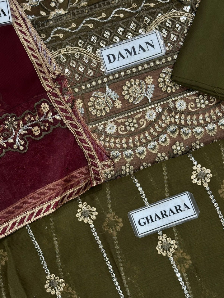 Iznik Chiffon Bridal Suit-Aarasta