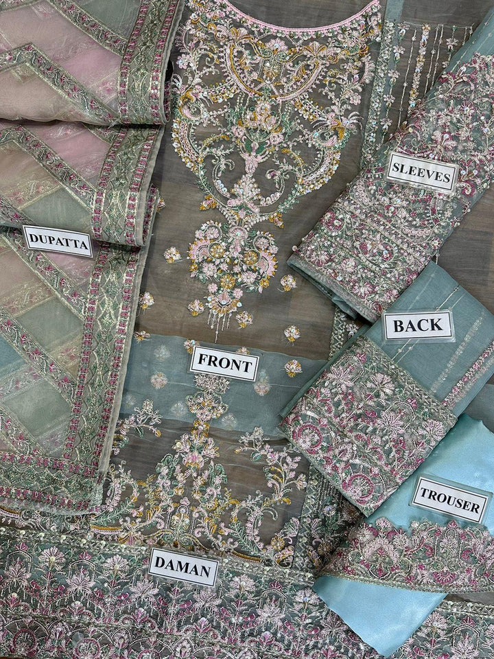 Kanwal Malik Organza Bridal Suit-Aarasta