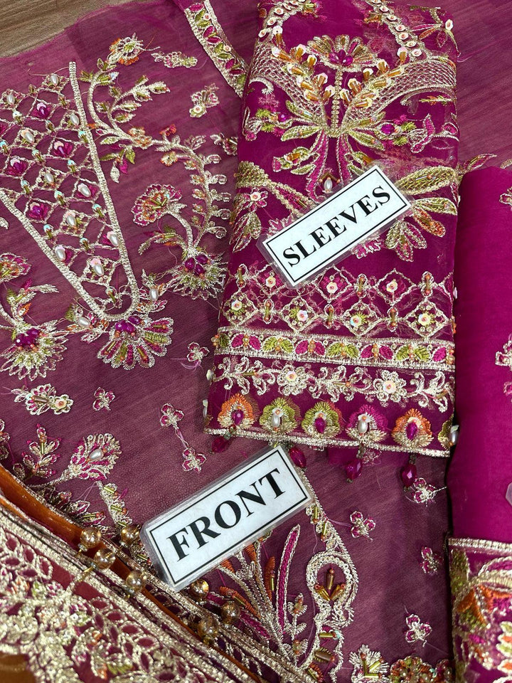 Kamwal Malik Organza Bridal Suit-Aarasta