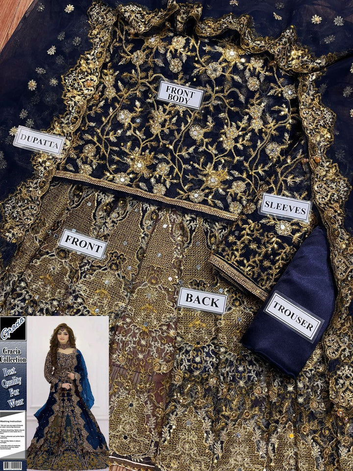 Kashees Net Bridal Suit-Aarasta