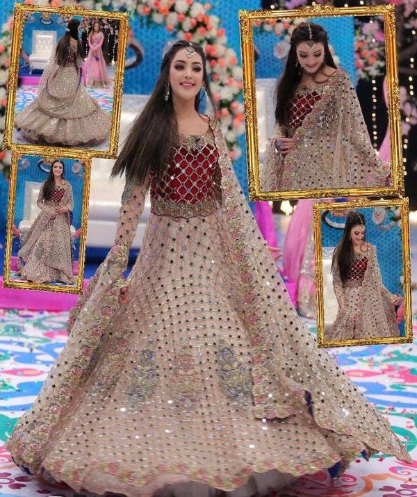 Kashees Net Bridal Suit-Net-Skin-Maxi-Aarasta