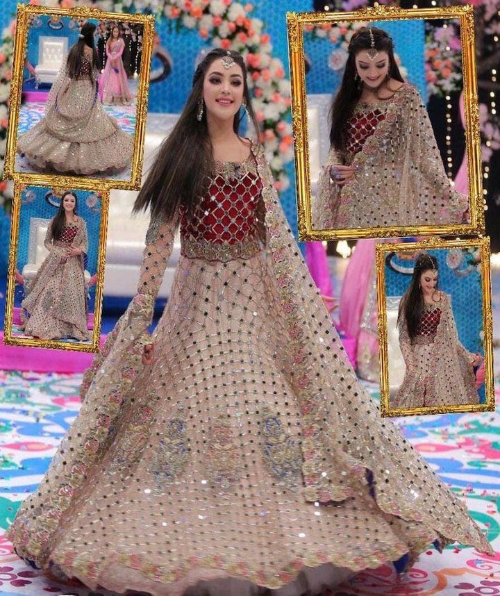 Kashees Net Bridal Suit-Net-Skin-Maxi-Aarasta