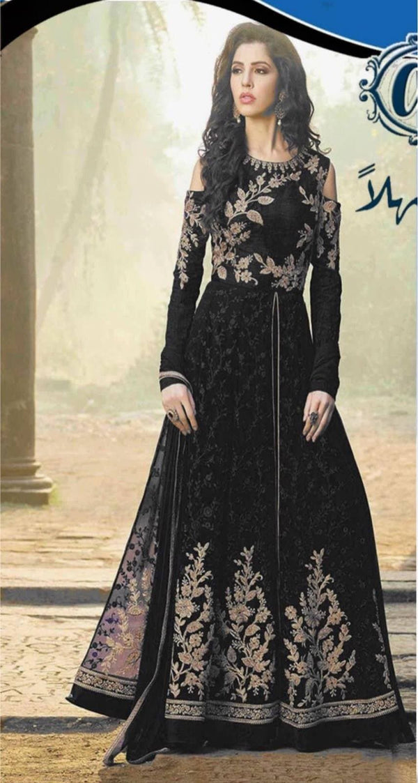 Lashkara Chiffon Maxi-Black-Chiffon-Maxi-Aarasta