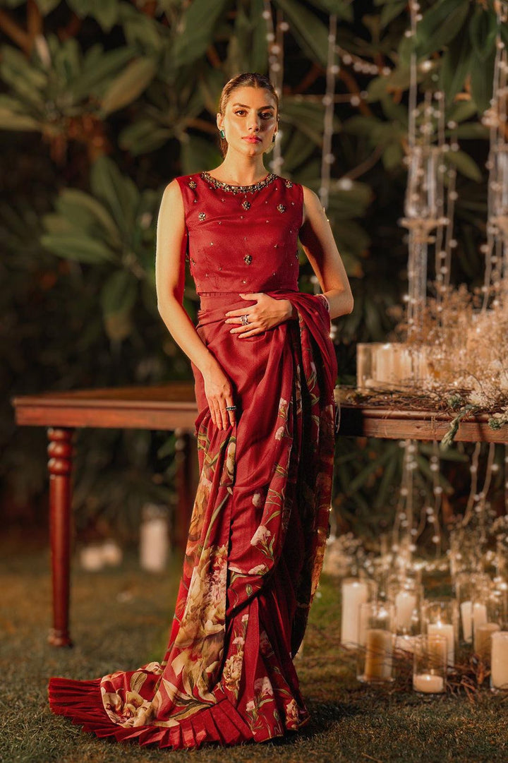 Lulusar Silk Saree-Maroon-Silk-Aarasta