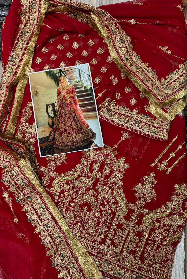 Maha Wajahat Chiffon Bridal Suit-Aarasta