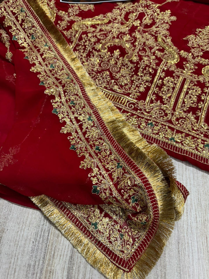 Maha Wajahat Chiffon Bridal Suit-Aarasta