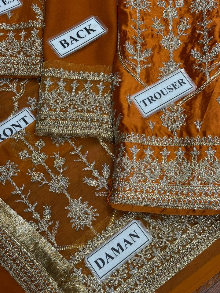 Mahawajahat Chiffon Bridal Suit-Aarasta