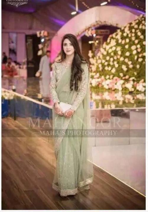 Maha Noor Net Saree-Lemon-Net-Sari-Aarasta