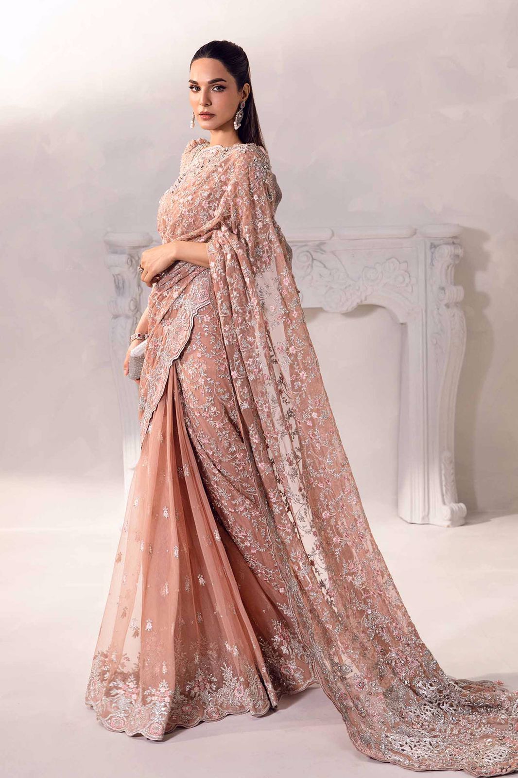 Maria B Net Saree-Aarasta
