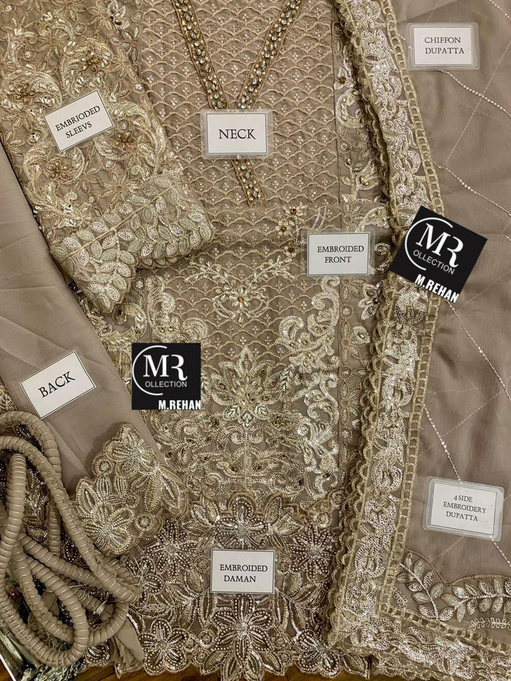 Maria B Chiffon Bridal Suit-Aarasta