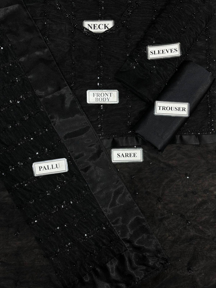 Maria B Net Saree-Aarasta