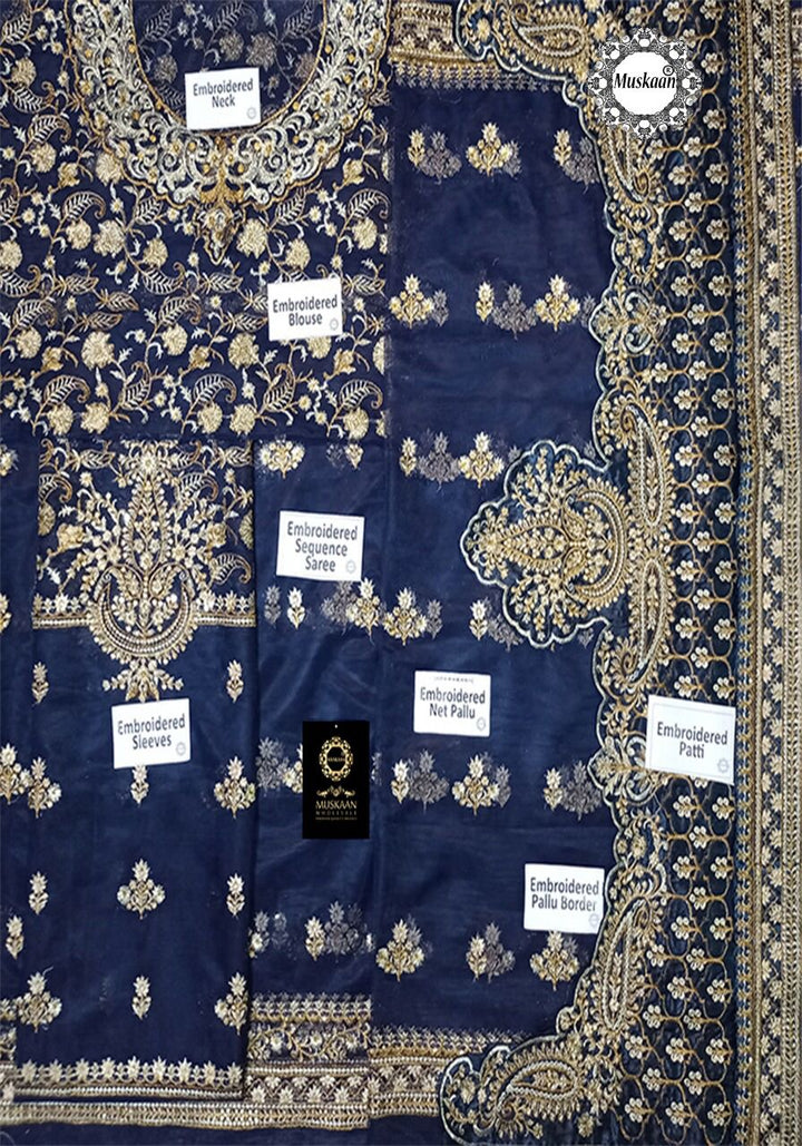 Maria B Net Saree-Aarasta