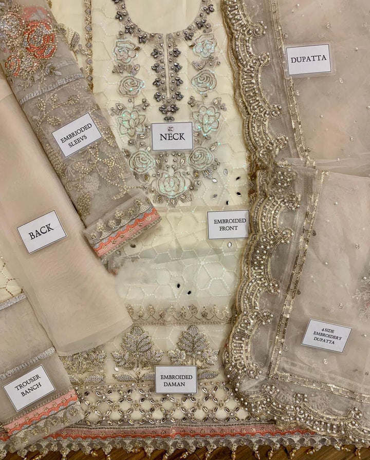 Maria B Organza Bridal Suit-Aarasta