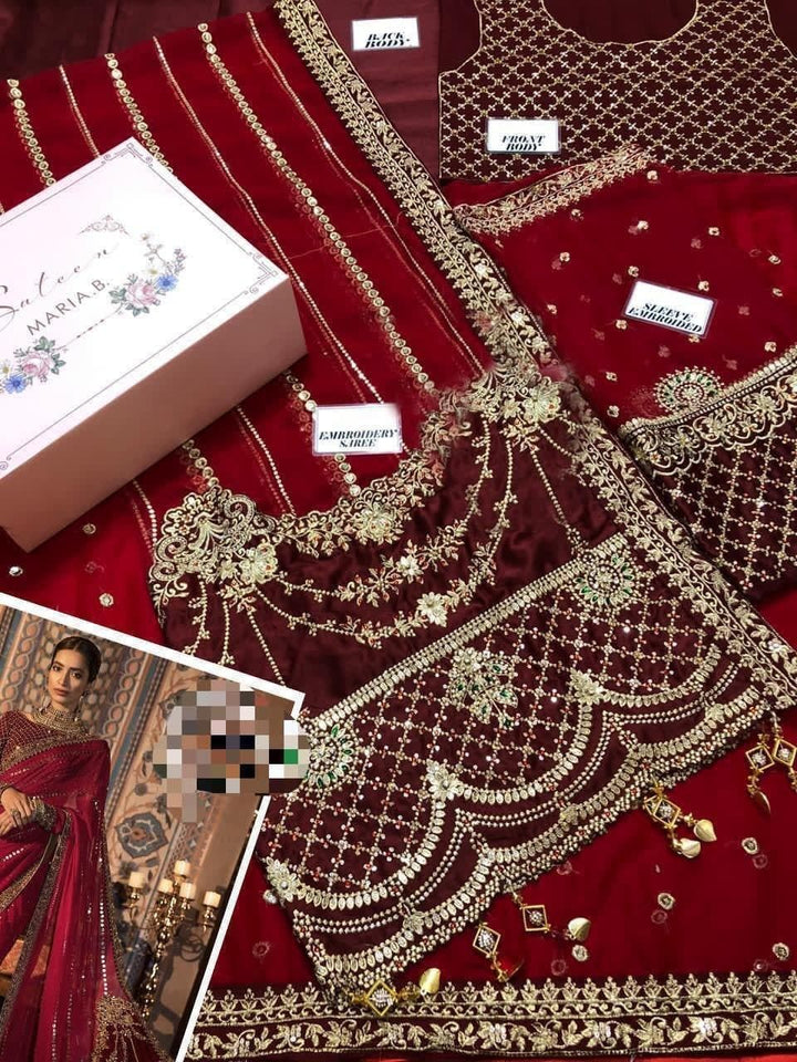 Maria B Chiffon Saree-Aarasta