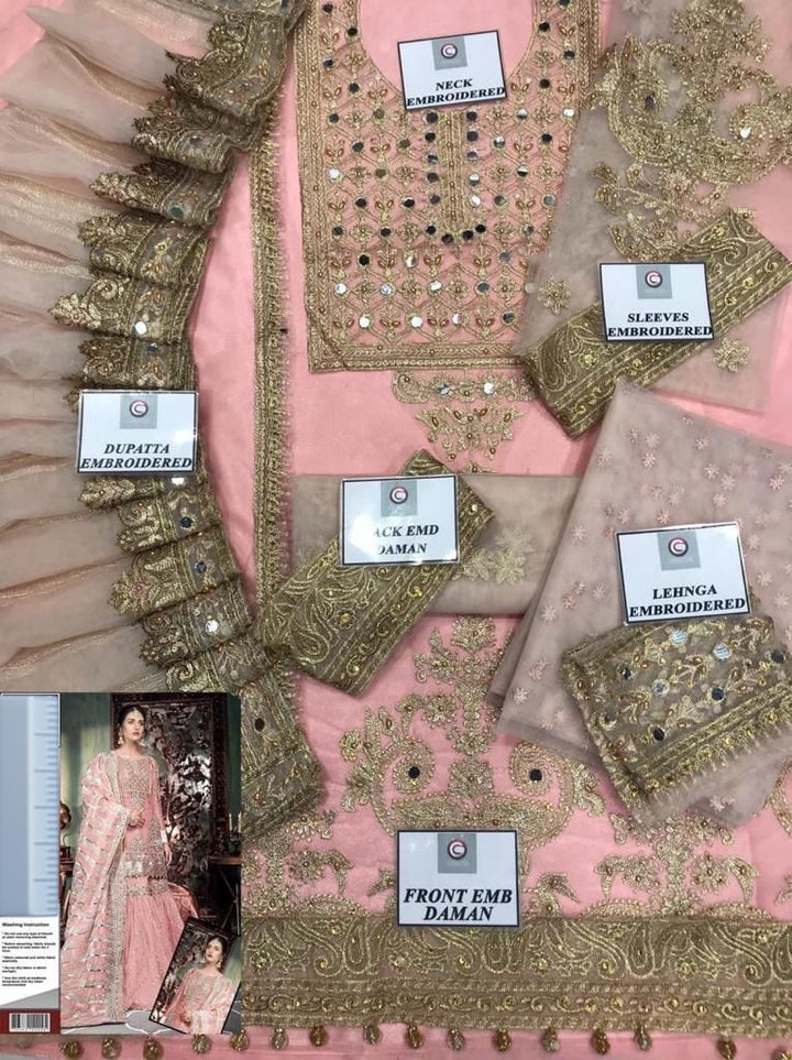 Maria B Net Bridal Suit-Aarasta