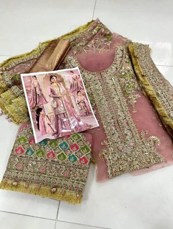 Maria B Net Bridal Suit-Aarasta