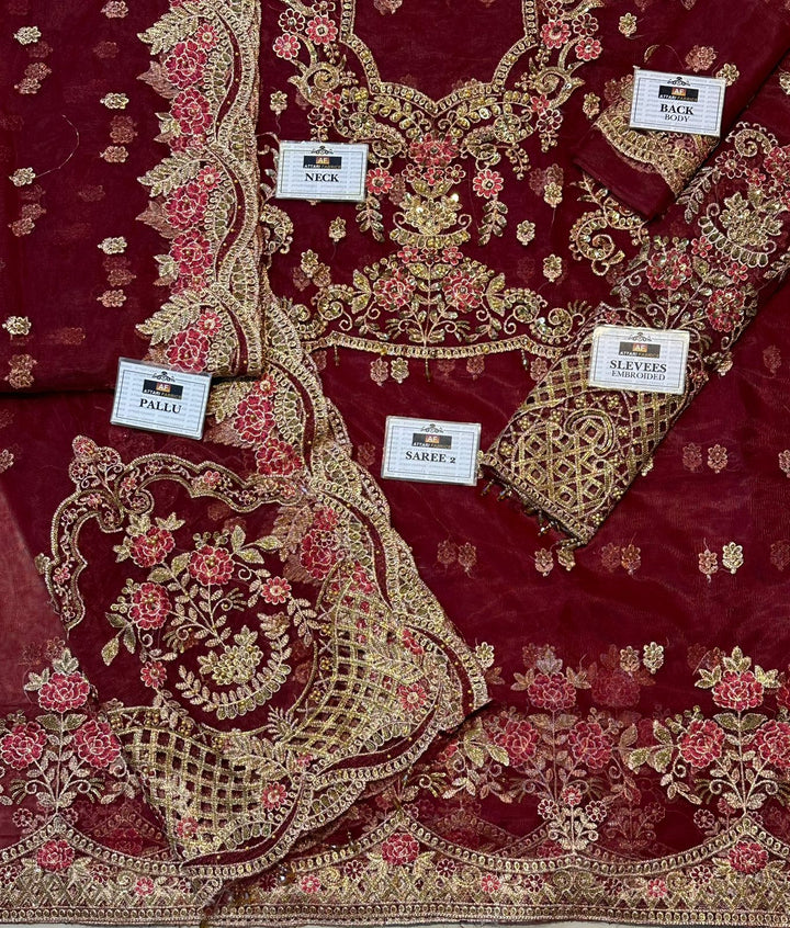 Maria B Net Saree-Aarasta