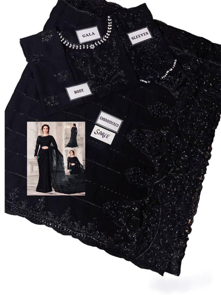 Maria B Chiffon Saree-Aarasta