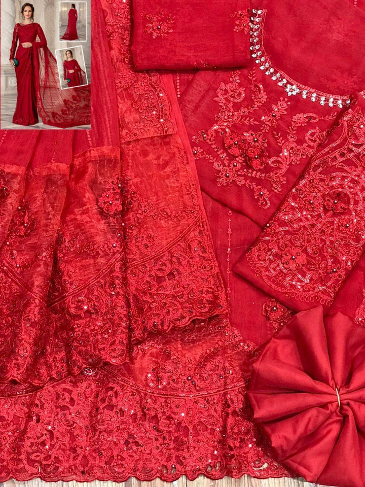 Maria B Chiffon Saree-Aarasta