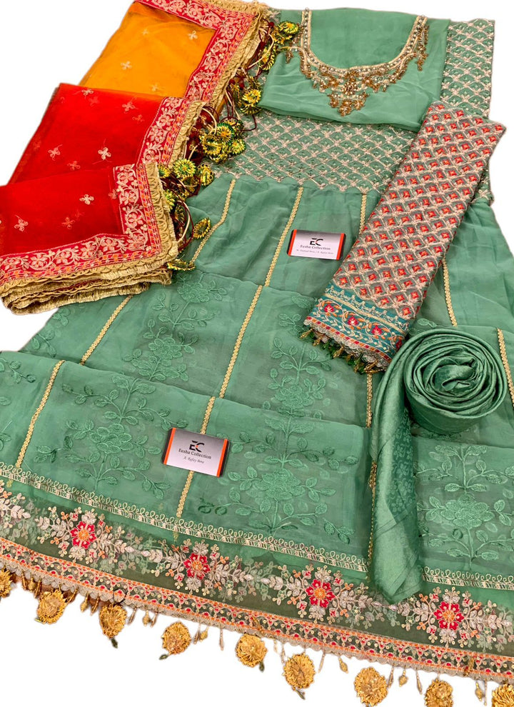 Maria B Chiffon Bridal Suit-Aarasta