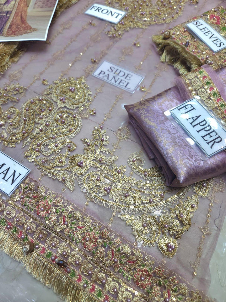 Maria B Net Bridal Suit-Aarasta