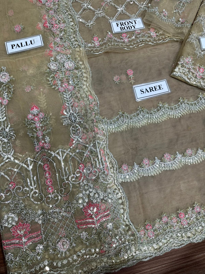 Maria B Net Saree-Aarasta