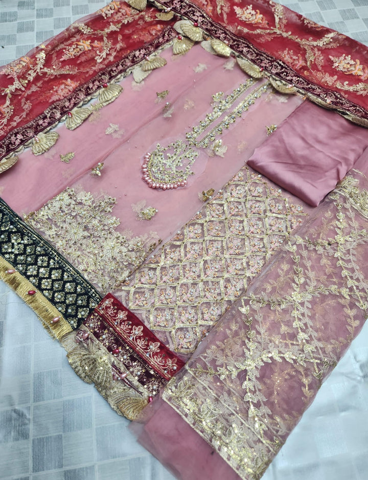 Maria B Net Bridal Suit-Aarasta