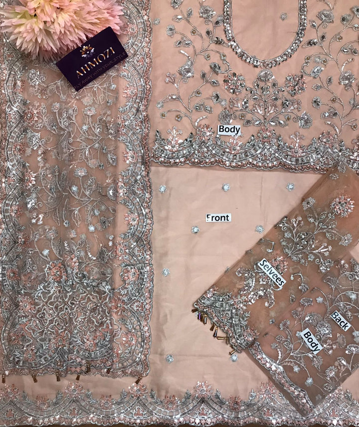 Maria B Net Saree-Aarasta