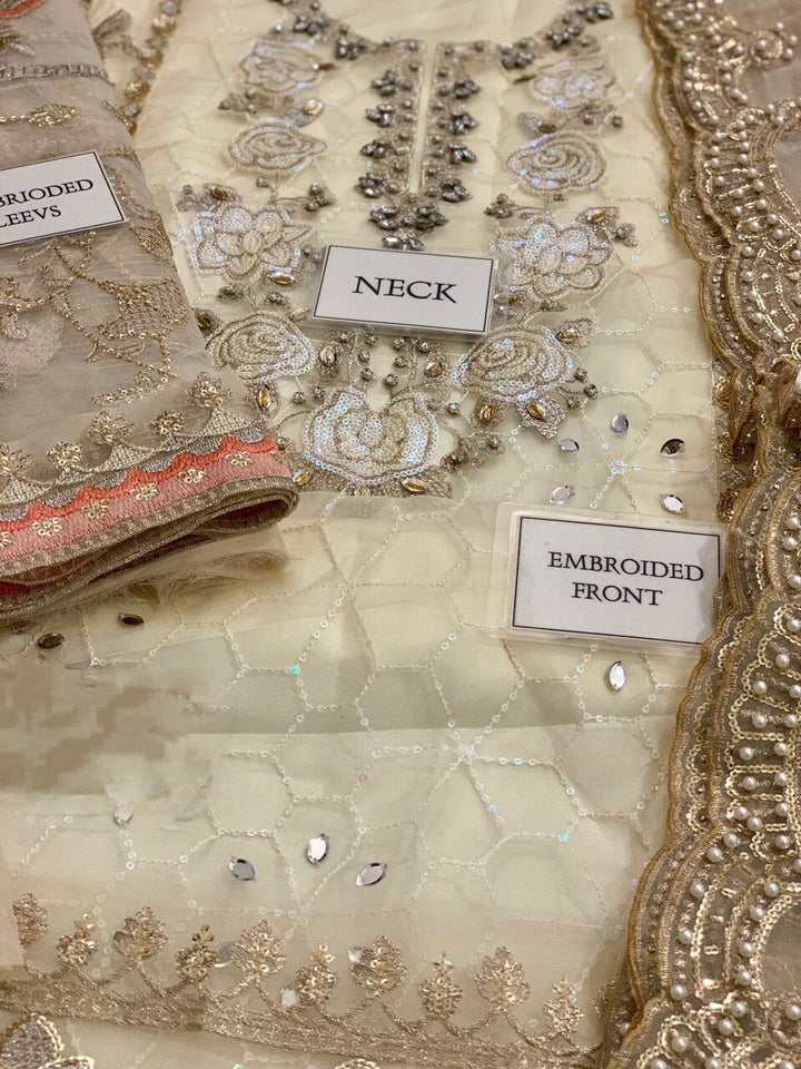 Maria B Organza Bridal Suit-Aarasta