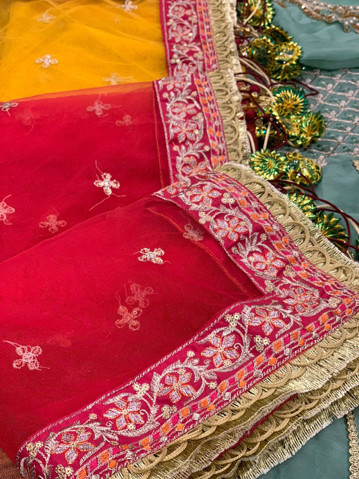 Maria B Chiffon Bridal Suit-Aarasta