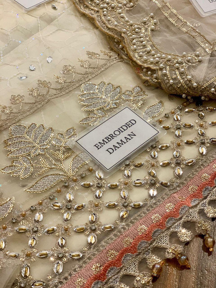 Maria B Organza Bridal Suit-Aarasta