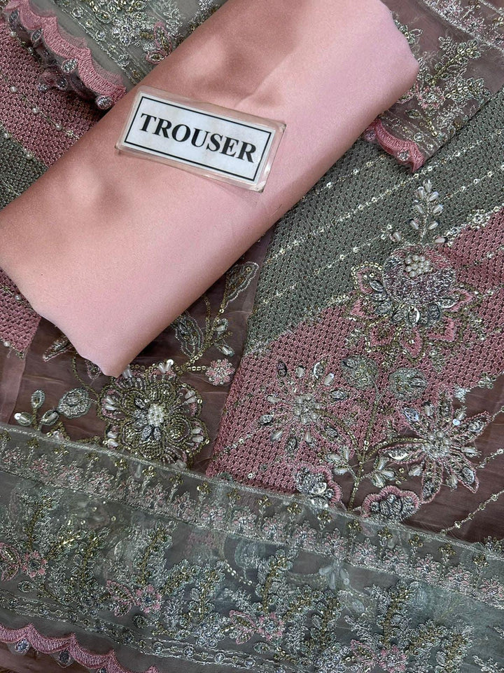 Maria B Organza Bridal Suit-Aarasta