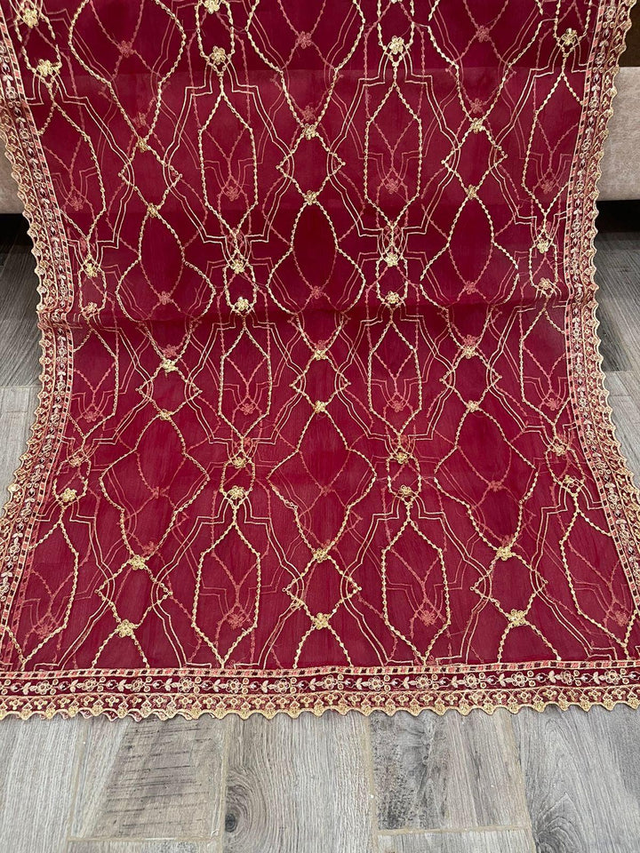 Maria B Organza Bridal Suit-Aarasta