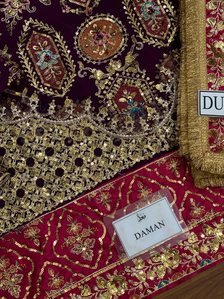 Maria B Chiffon Bridal Suit-Aarasta