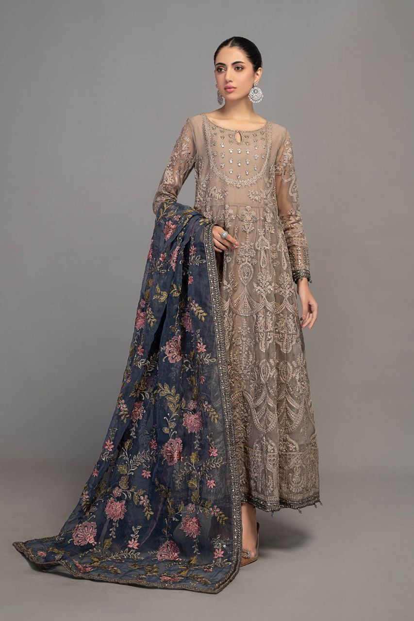 Maria B Organza Maxi-Beige-Organza-Maxi-Aarasta