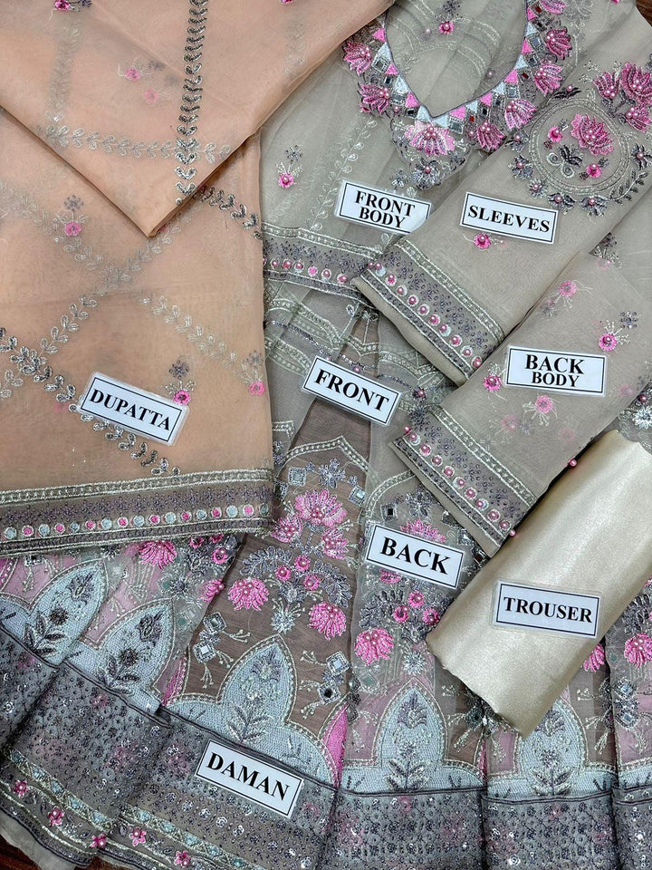 Maryams Organza Bridal Suit-Aarasta