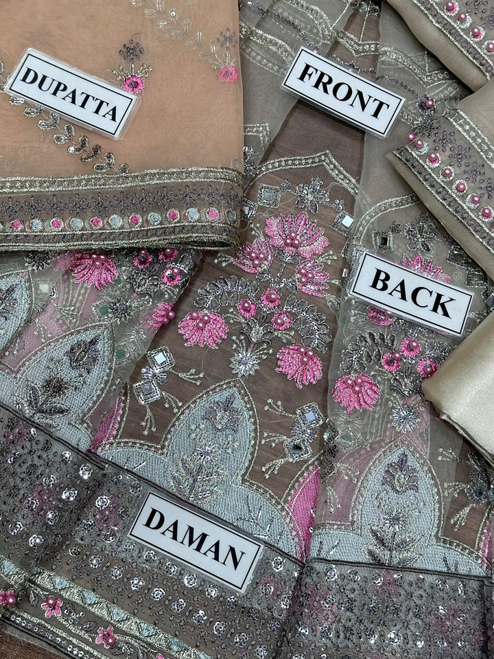 Maryams Organza Bridal Suit-Aarasta