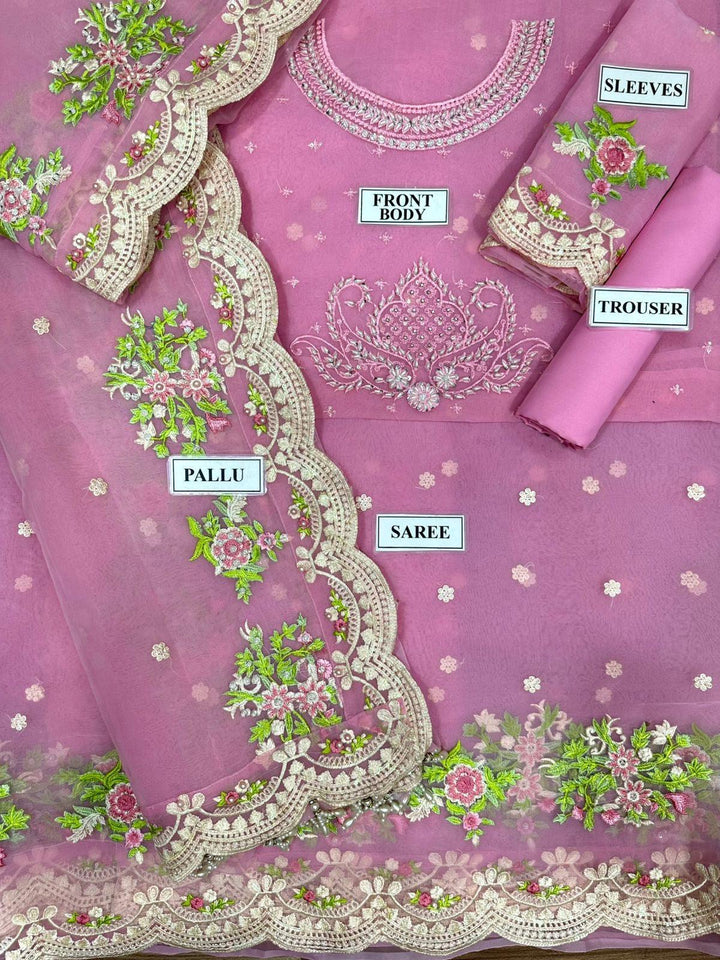 Maya Ali Organza Saree-Aarasta