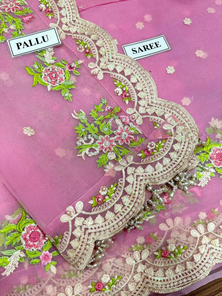 Maya Ali Organza Saree-Aarasta