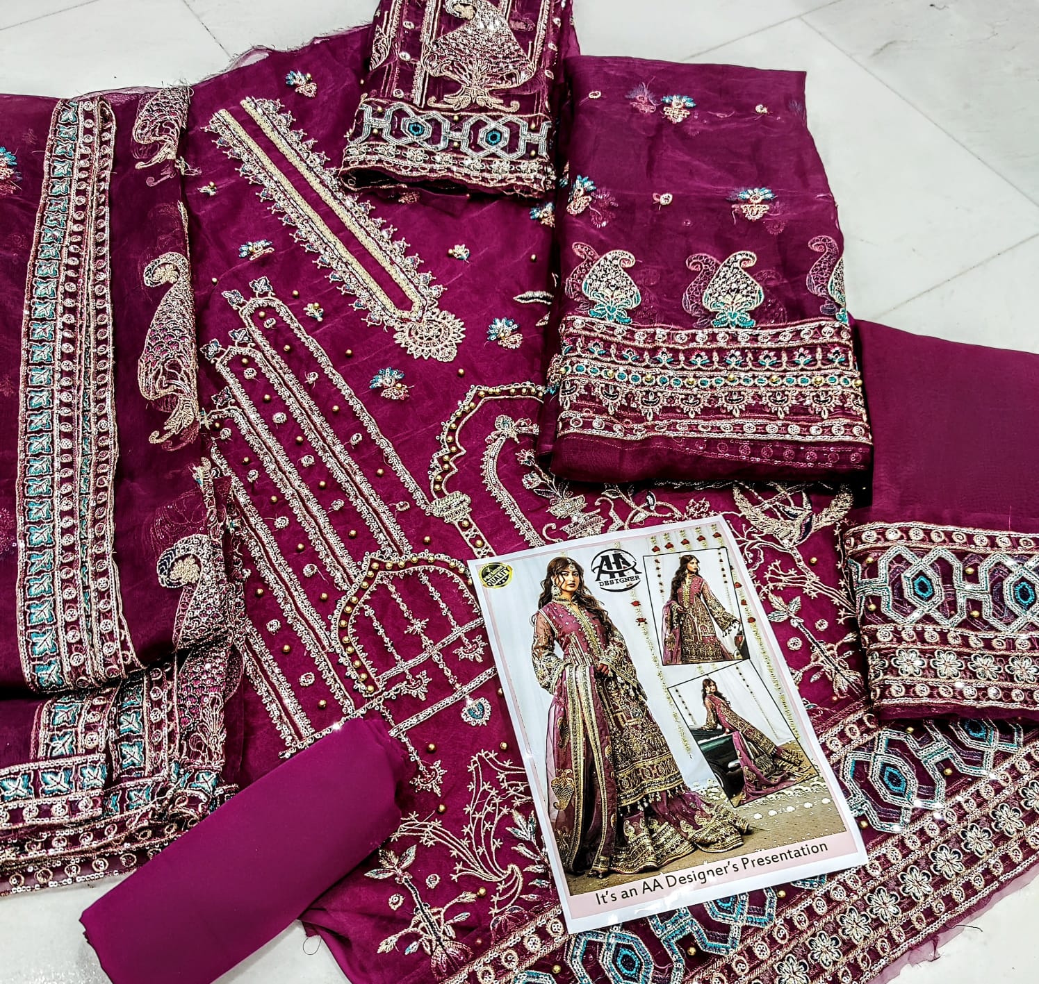 Mohsin Naveed Organza Bridal Suit-Aarasta