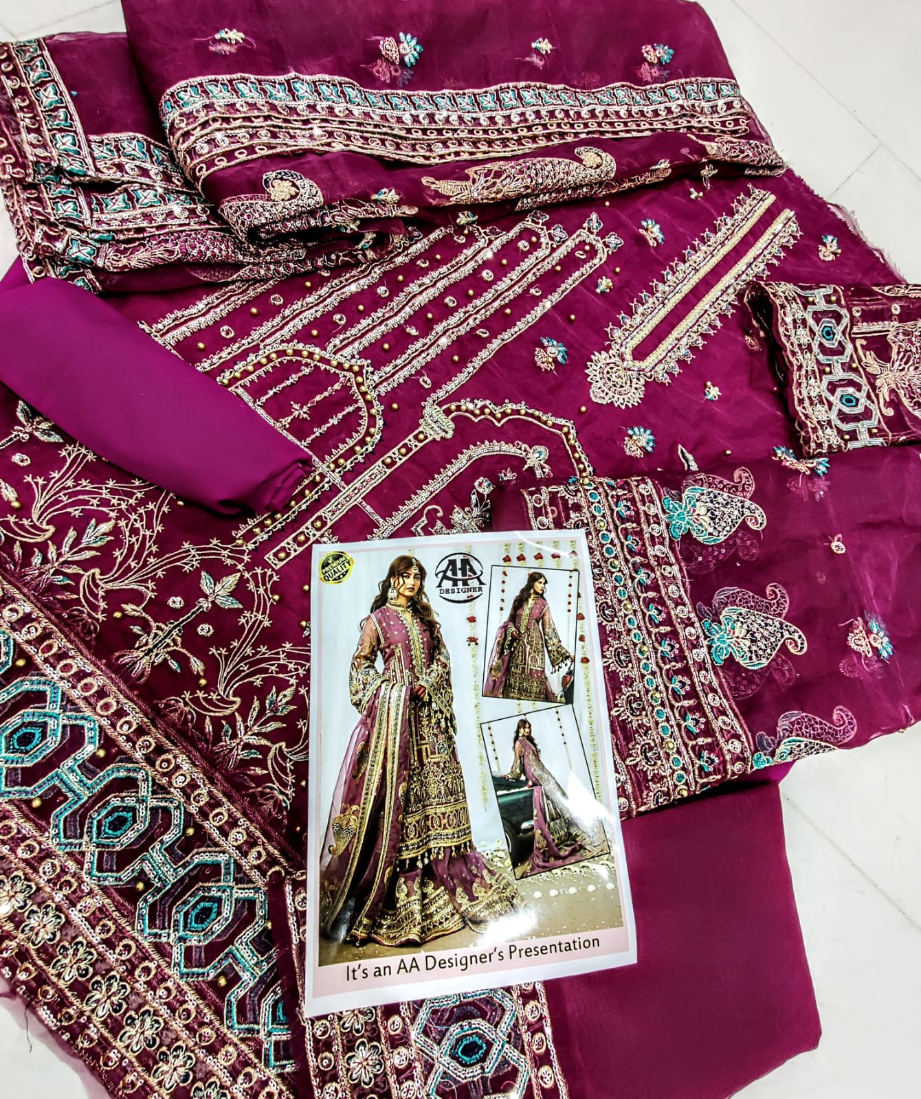 Mohsin Naveed Organza Bridal Suit-Aarasta