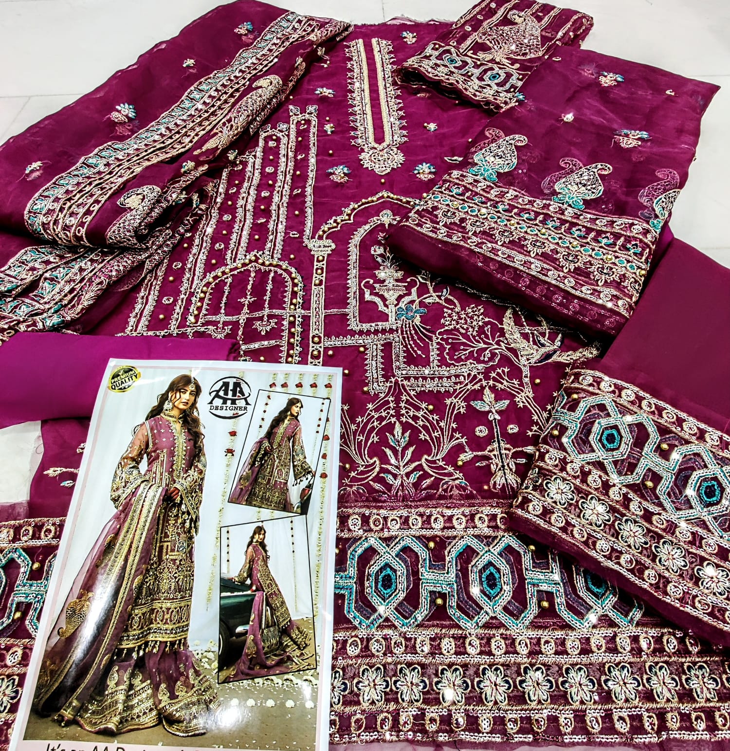 Mohsin Naveed Organza Bridal Suit-Aarasta