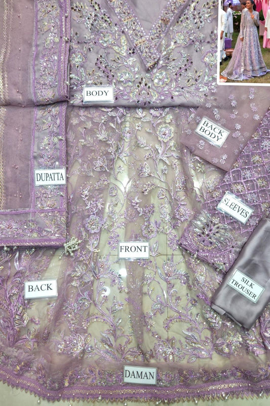 Mushq Net Bridal Suit-Aarasta