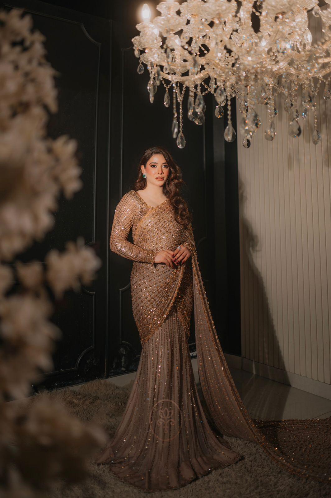 Iqra Kanwal Chiffon Saree-Aarasta