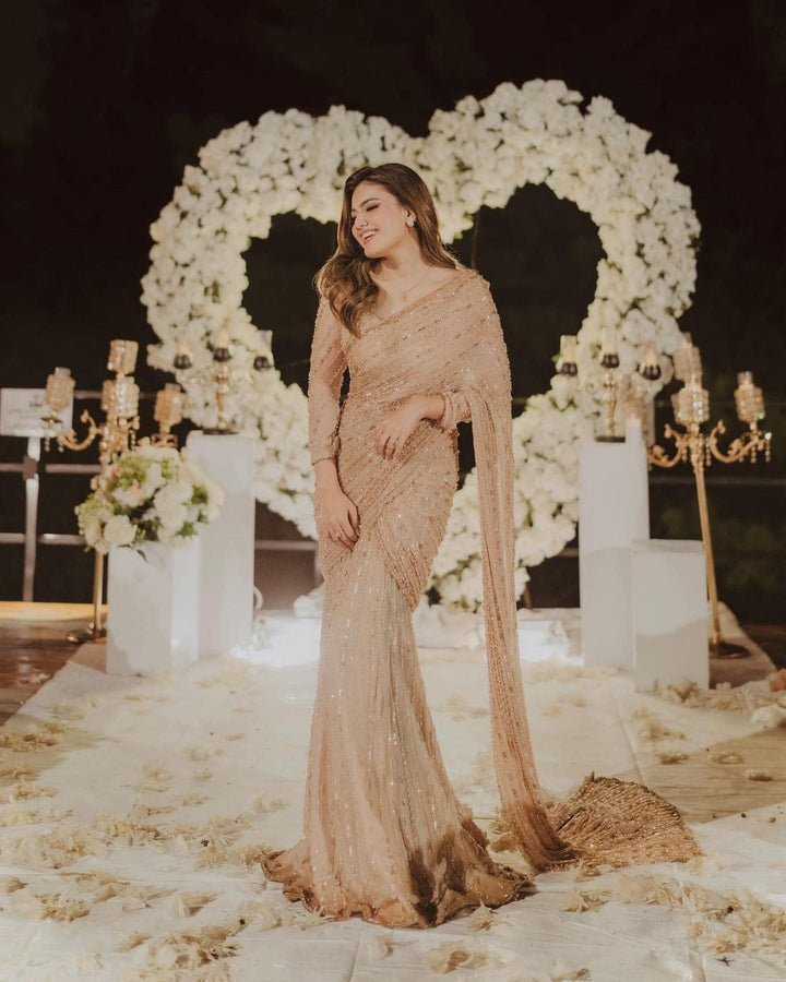 Iqra Kanwal Chiffon Saree-Skin-Chiffon-Sari-Aarasta