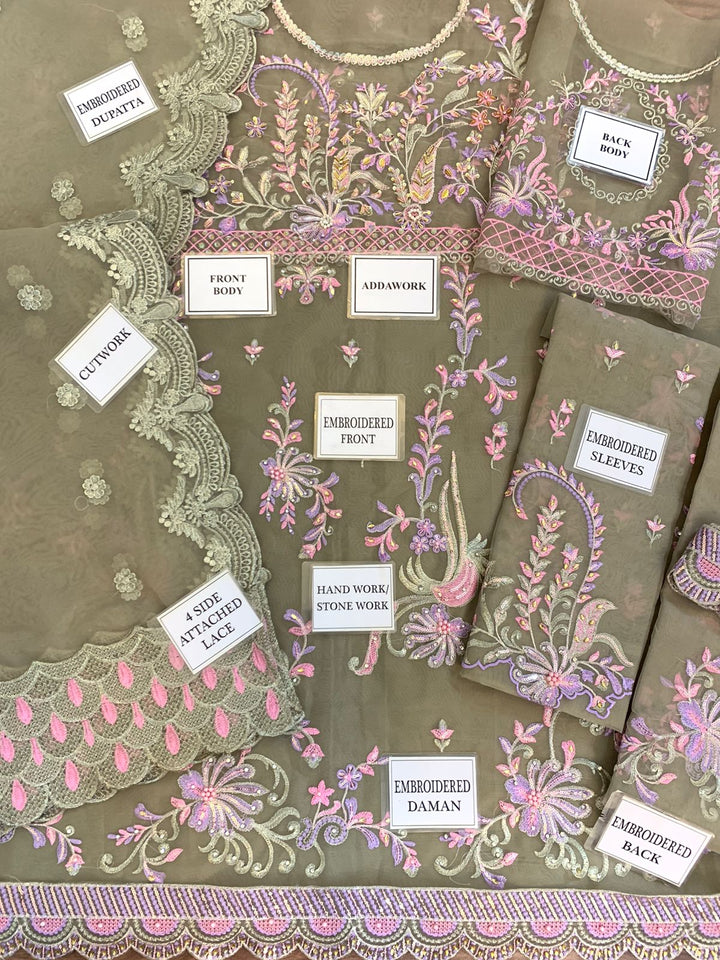 Qalamkar Organza Maxi-Aarasta